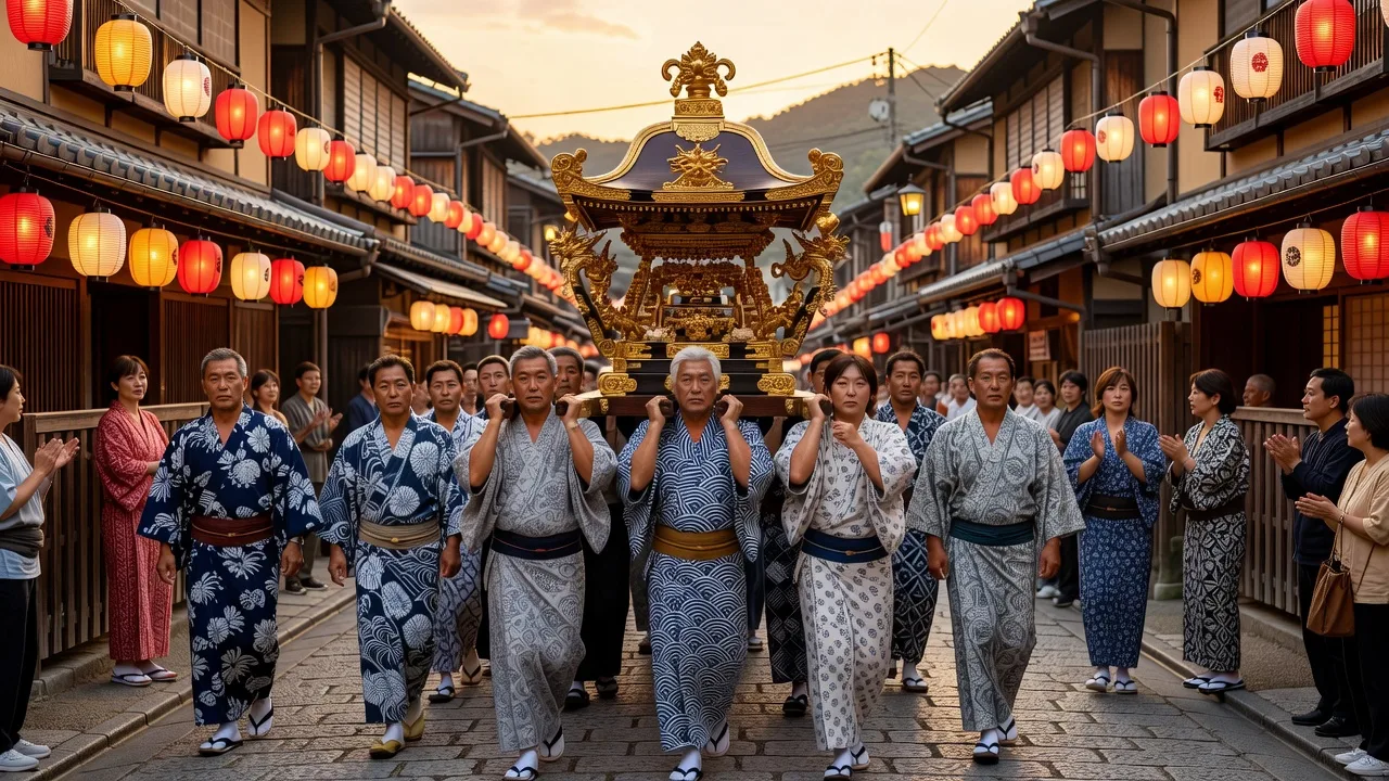 地域の祭りの様子のイメージ写真